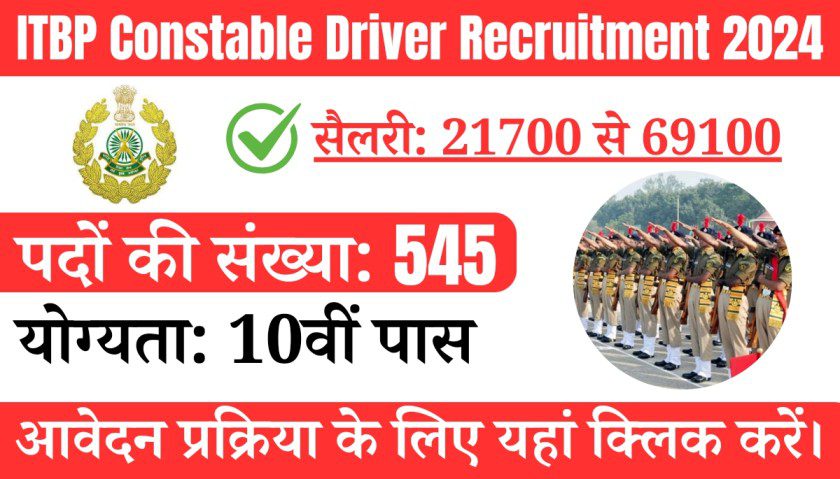 ITBP Constable Recruitment 2024