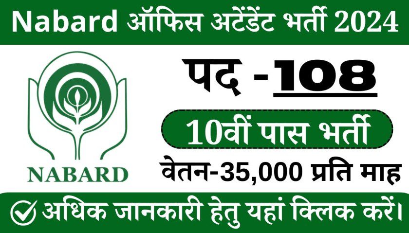 Nabard Office Attendant Requirment 2024