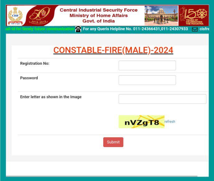 CISF Constable Fire Vacancy 2024