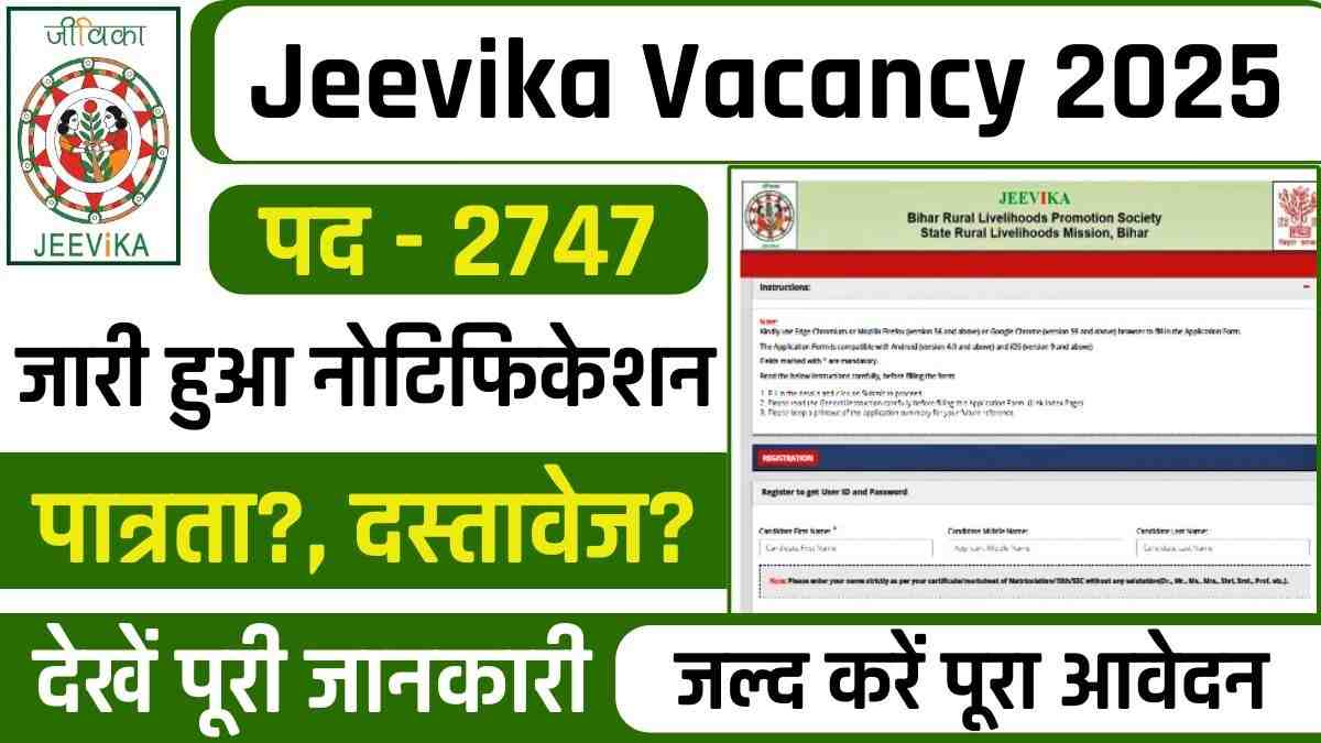 Jeevika Vacancy 2025