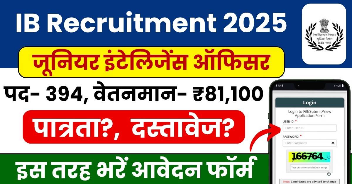 IB Junior Intelligence Officer Recruitment 2025